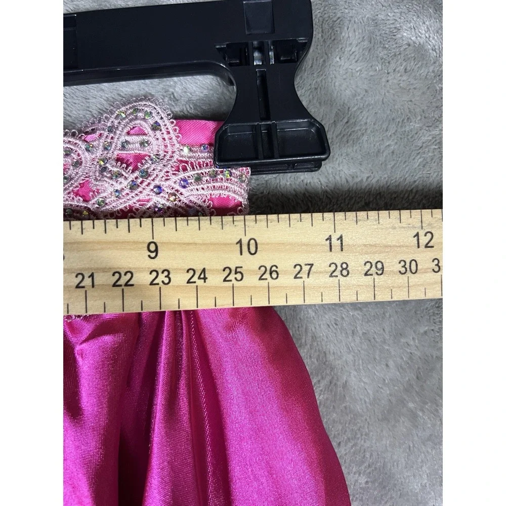 Weissman dance costume Skirt Only child small SC Sequins Feathers‎ Pink Bow Solo